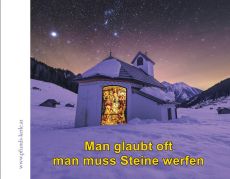 Man glaubt oft man muss Steine werfen